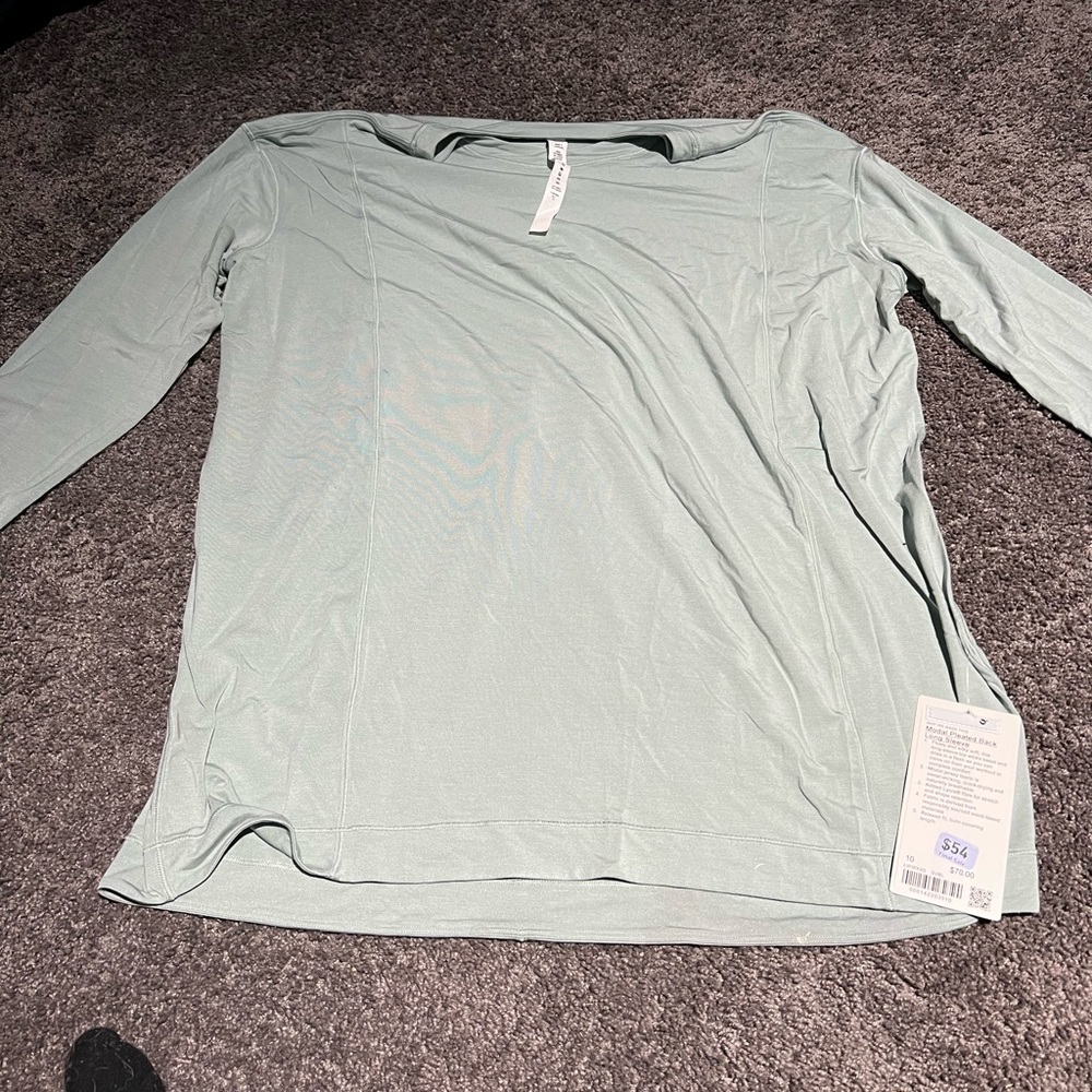 Modal Pleated Back Long Sleeve